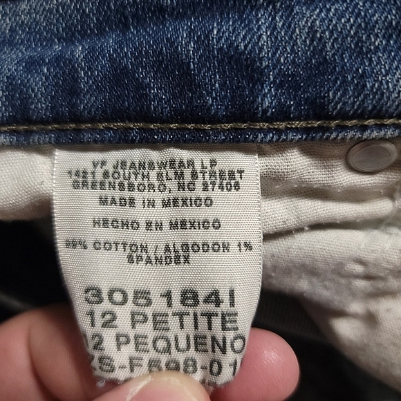 LEE Vintage Y2K Relaxed Fit Straight Leg 99% Cotton Denim Jeans - SIZE 12 PETITE - Picture 8 of 9